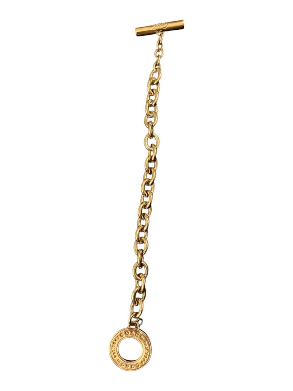 Vintage Gold Coach Toggle Chain Bracelet - Picture 3 of 4